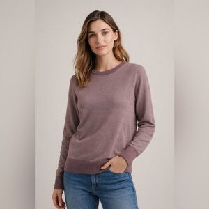 Vince Cashmere Wool Sweater Crew Neck Purple Medium
